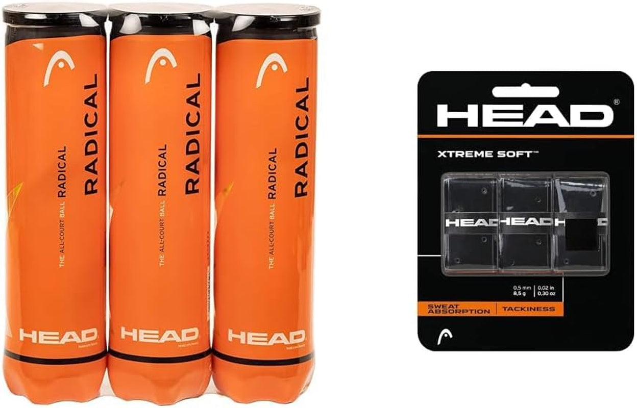 HEAD Radical - Pelota De Tenis, Color Amarillo (Paquete Triple)