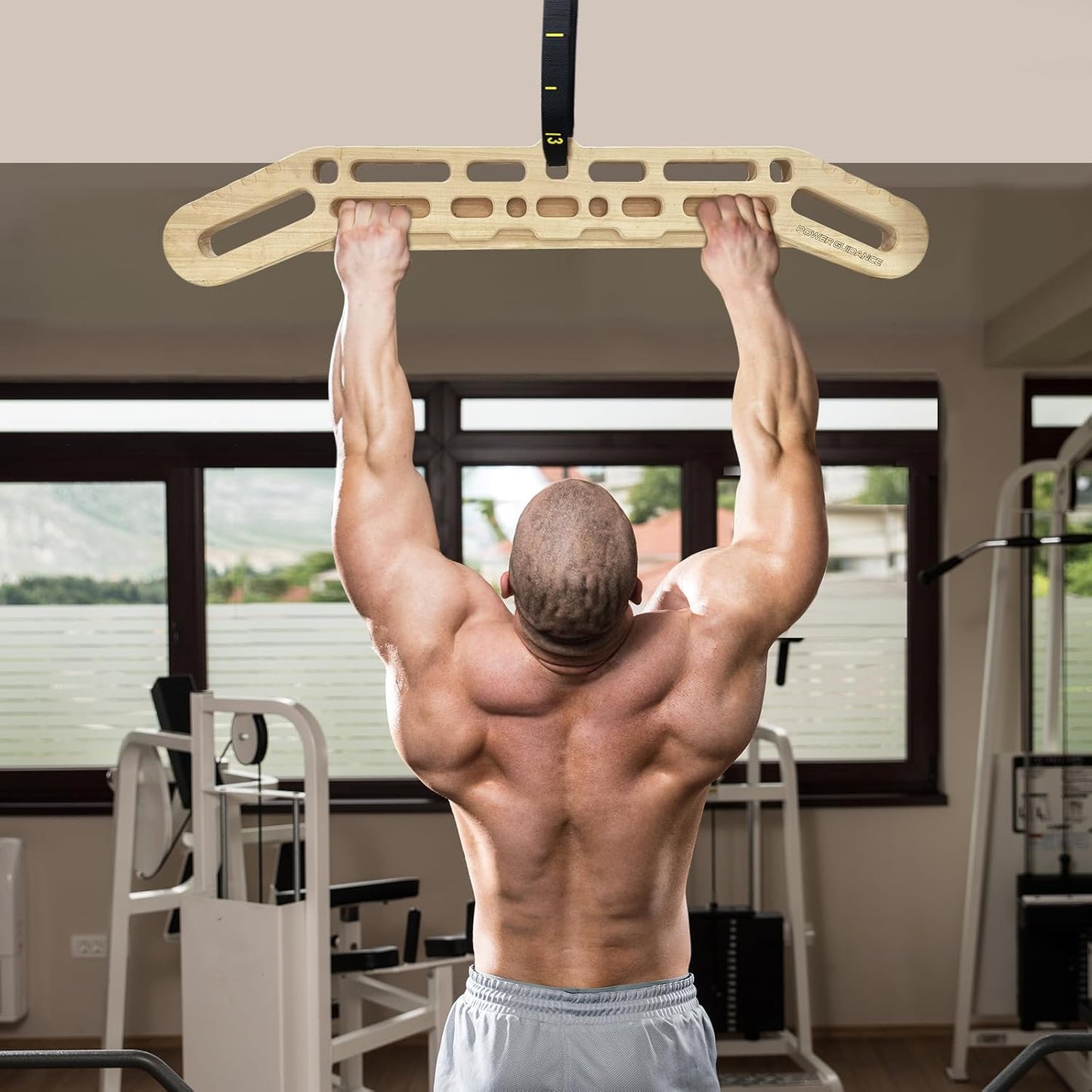 POWER GUIDANCE Hangboard De Madera Portátil Para Escalada En Roca Con Función De Entrenamiento De Suspensión, Mejora La Fuerza De Agarre De Los Dedos, Uso En Interiores Y Exteriores