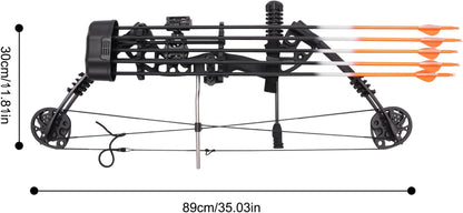 Juego De Arco Compuesto, 30 X 89 Cm, Arco Deportivo Para Adultos, Ajustable, Con Visera De 5 Pines, Separador, Bolsa De Transporte, Caja De Flechas Para Caza, Tiro Con Arco, Entrenamiento De