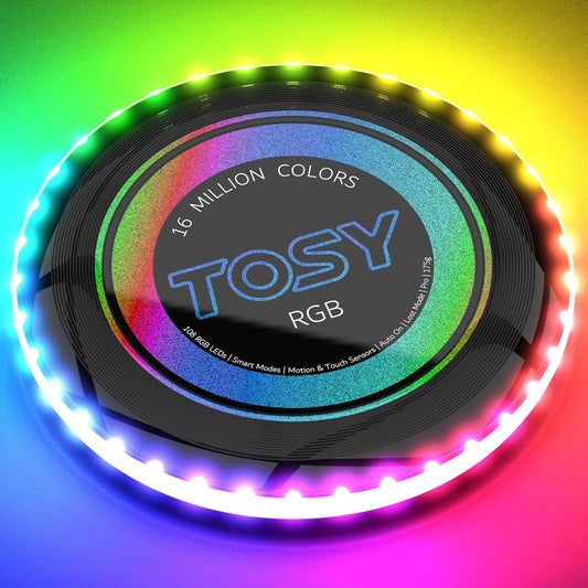 Disco Volador : 16 Millones De Colores RGB LED, Brillante, Modos Inteligentes, Iluminación Automática, Recargable, Regalo De Cumpleaños Y Pascua, Camping Para Niños Y Adolescentes, Frisbee De 175G