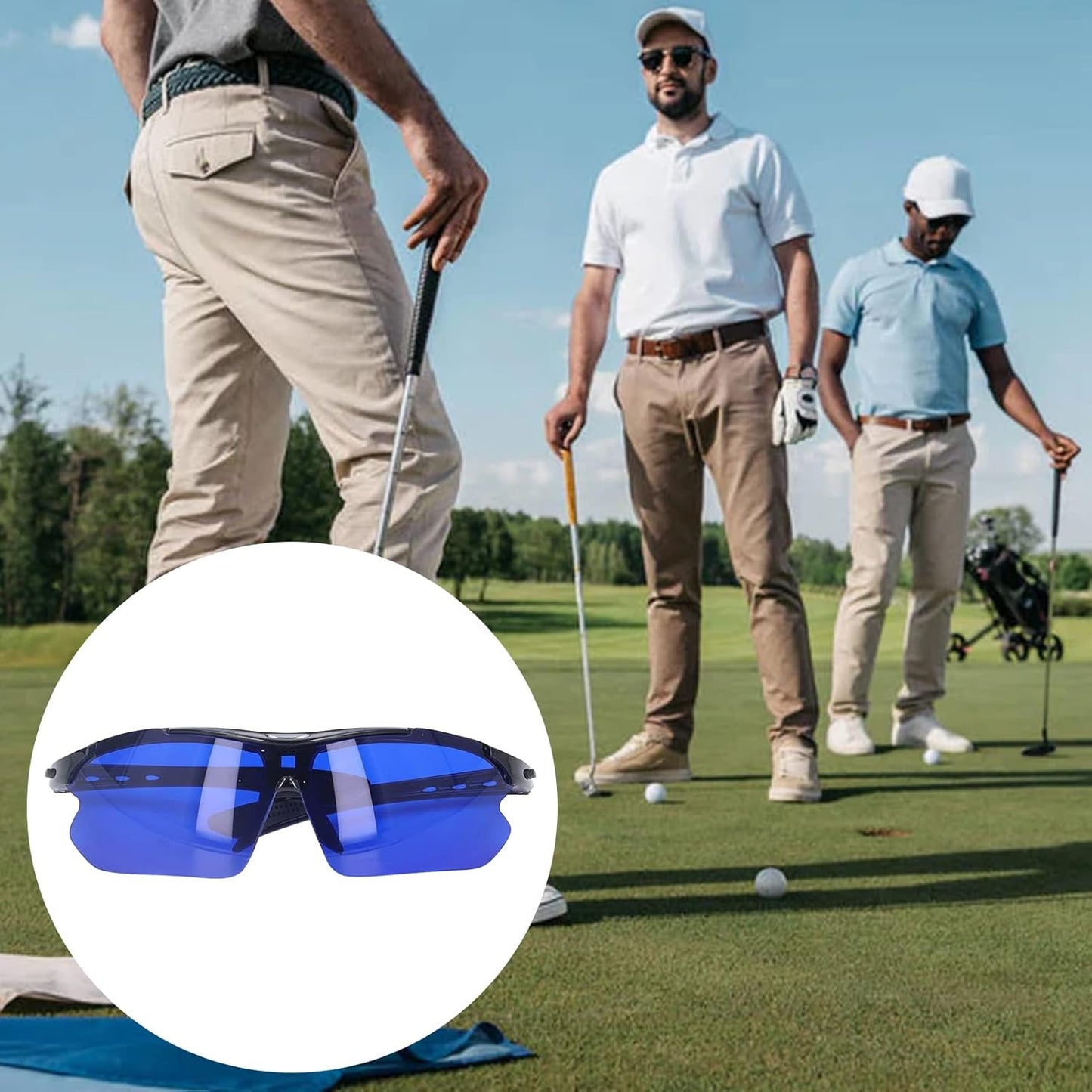 Buyweek Gafas De Buscador De Pelotas De Golf, Buscador De Pelotas De Golf De Alta Definición Gafas De Buscador De Pelotas De Golf Con Lentes Azules Para Hombres O Mujeres