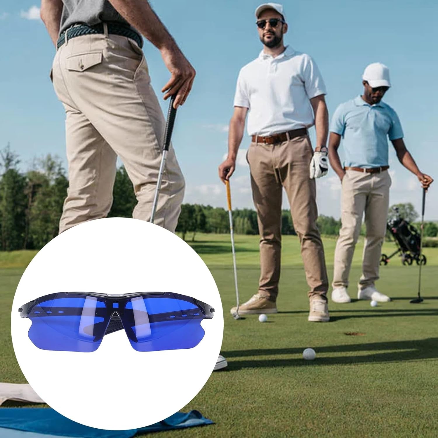 Buyweek Gafas De Buscador De Pelotas De Golf, Buscador De Pelotas De Golf De Alta Definición Gafas De Buscador De Pelotas De Golf Con Lentes Azules Para Hombres O Mujeres