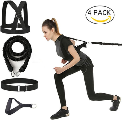 Juego De Cables De Resistencia  Fit Solo O Partner, Ideal Para Tenis, Fútbol, Baloncesto, Movimiento, Sprint, Entrenamiento De Sobrevelocidad