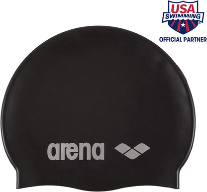 Arena Classic Silicone Gorro De Natación Unisex, Gorro De Natación Para Mujeres Y Hombres, Gorro De Natación Con Borde Reforzado, Gorro De Natación Suave Y Resistente