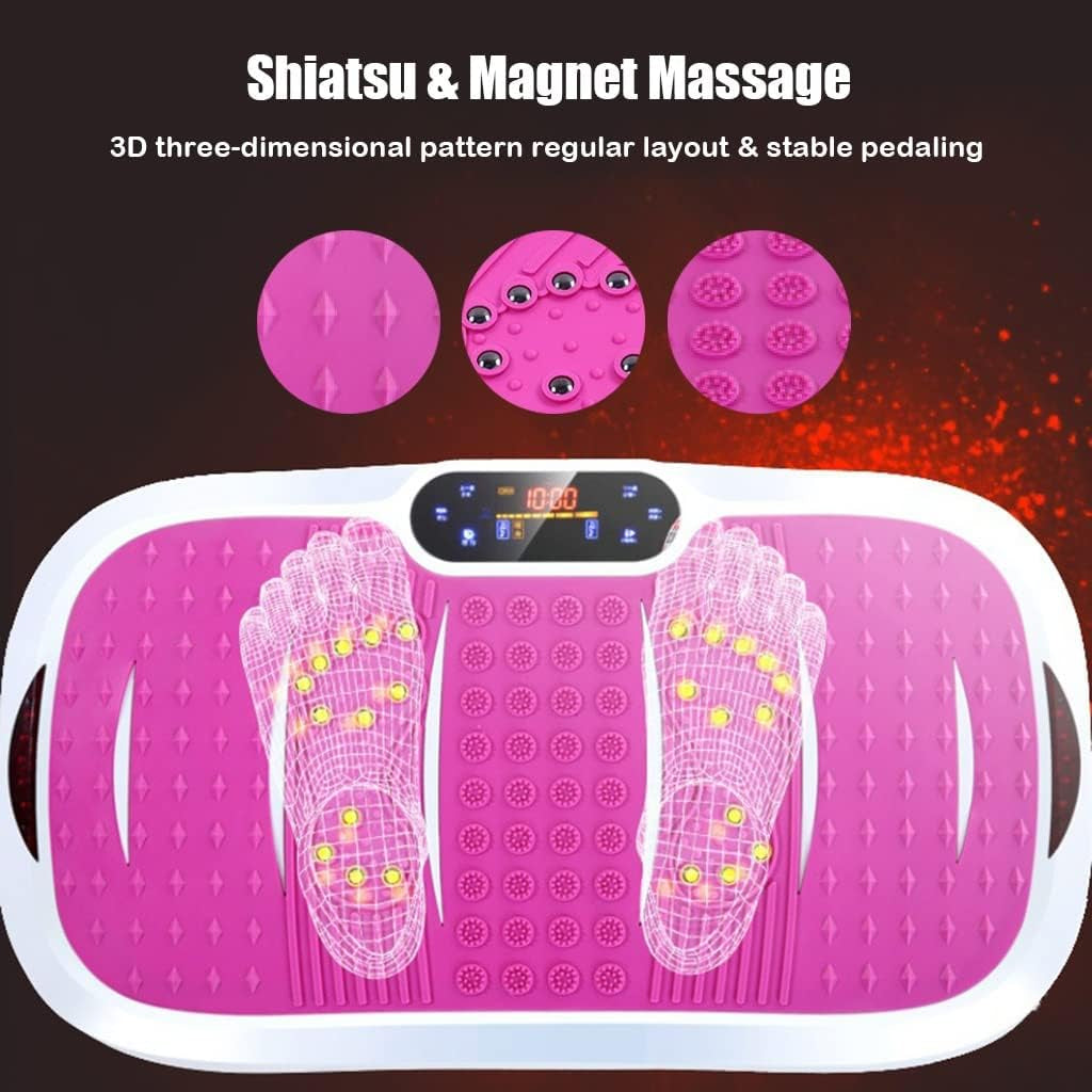 Máquina De Ejercicios Con Plataforma Vibratoria, Plataforma De Fitness for Entrenamiento De Cuerpo Completo, Con Bandas Elásticas Y Control Remoto, 120 Niveles De Velocidad