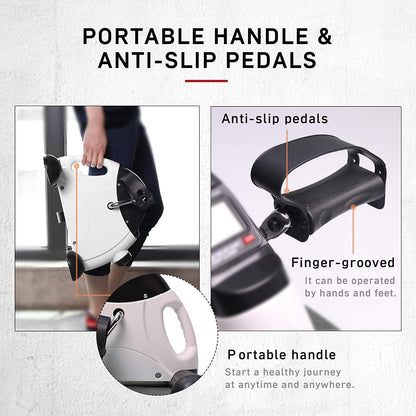 PROIRON Pedales Estaticos, Mini Bicicleta Estáticas Con Pantalla LCD Y Resistencia Ajustable, Entrenamiento De Brazos Y Piernas, Para Fitness Ajustable Resistencia Para Hacer Ejercicio