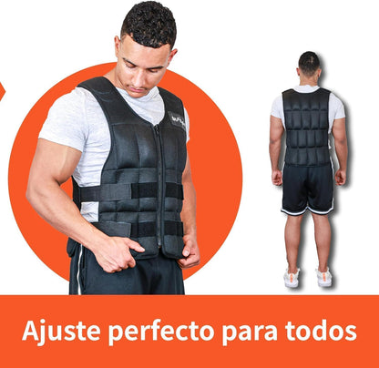 DH Fitlife Chaleco De Peso 20 KG Para Musculación Y Entrenamiento De Fuerza, Weighted Vest Ajustable, Chaleco Lastrado Para Correr, Mujeres Hombres Fitness Chaleco De Entrenamiento