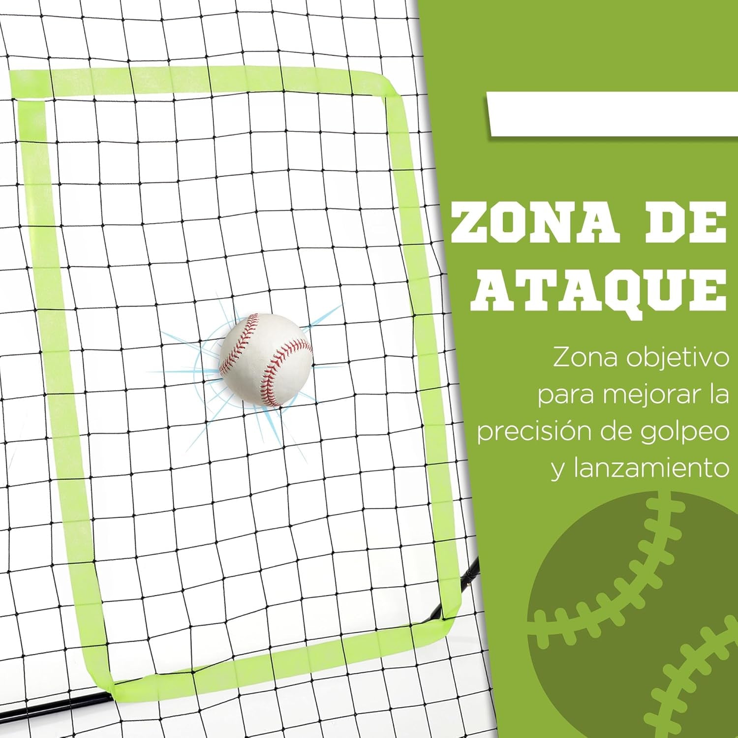 HOMCOM Red De Béisbol Red De Práctica De Béisbol Y Softbol Con Marco Metálico Y Ganchos Para Entrenamiento De Fútbol Tenis 123X90X174 Cm Negro