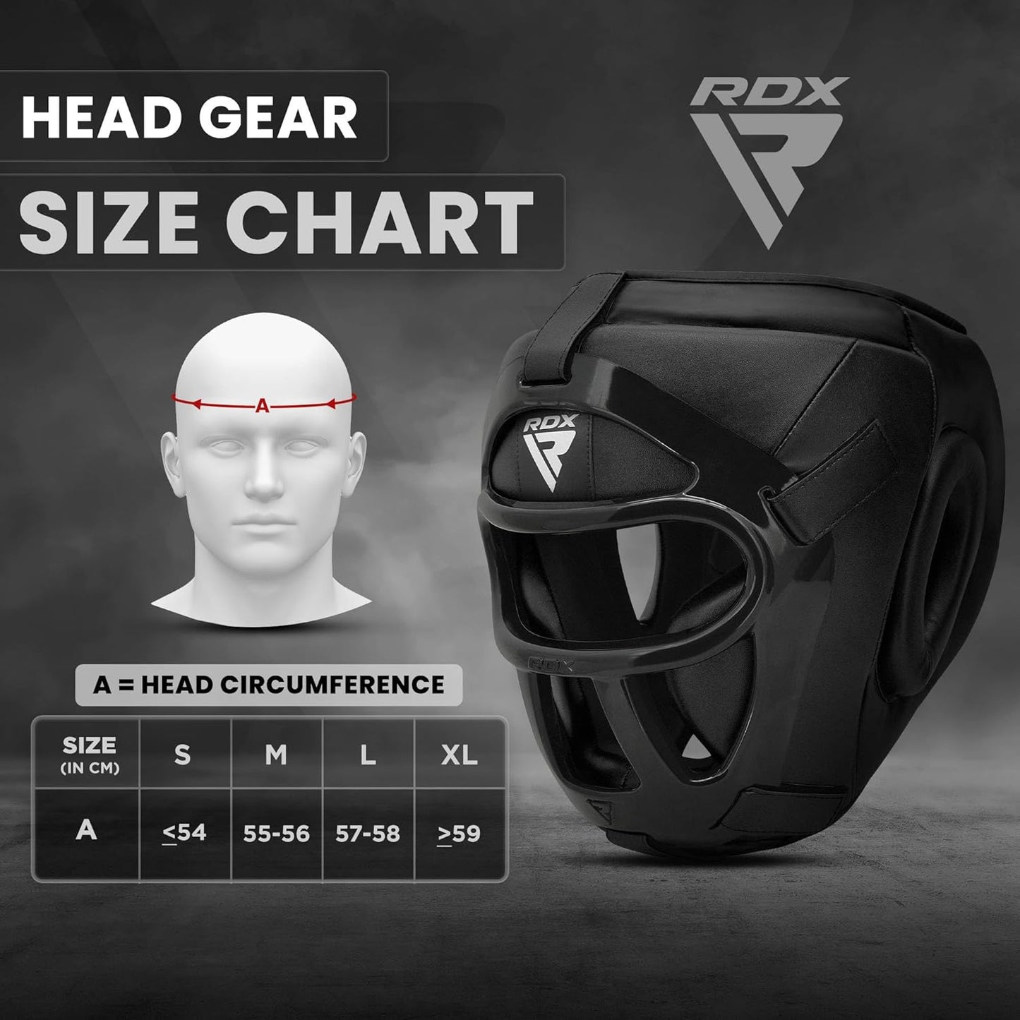 RDX Cascos Boxeo MMA Kick Boxing Entrenamiento, Maya Hide Cuero Headgear Con Rejilla Facial Extraíble, Profesional Casco Protector Para Muay Thai Sparring Grappling Taekwondo Karate, Hombre Mujere