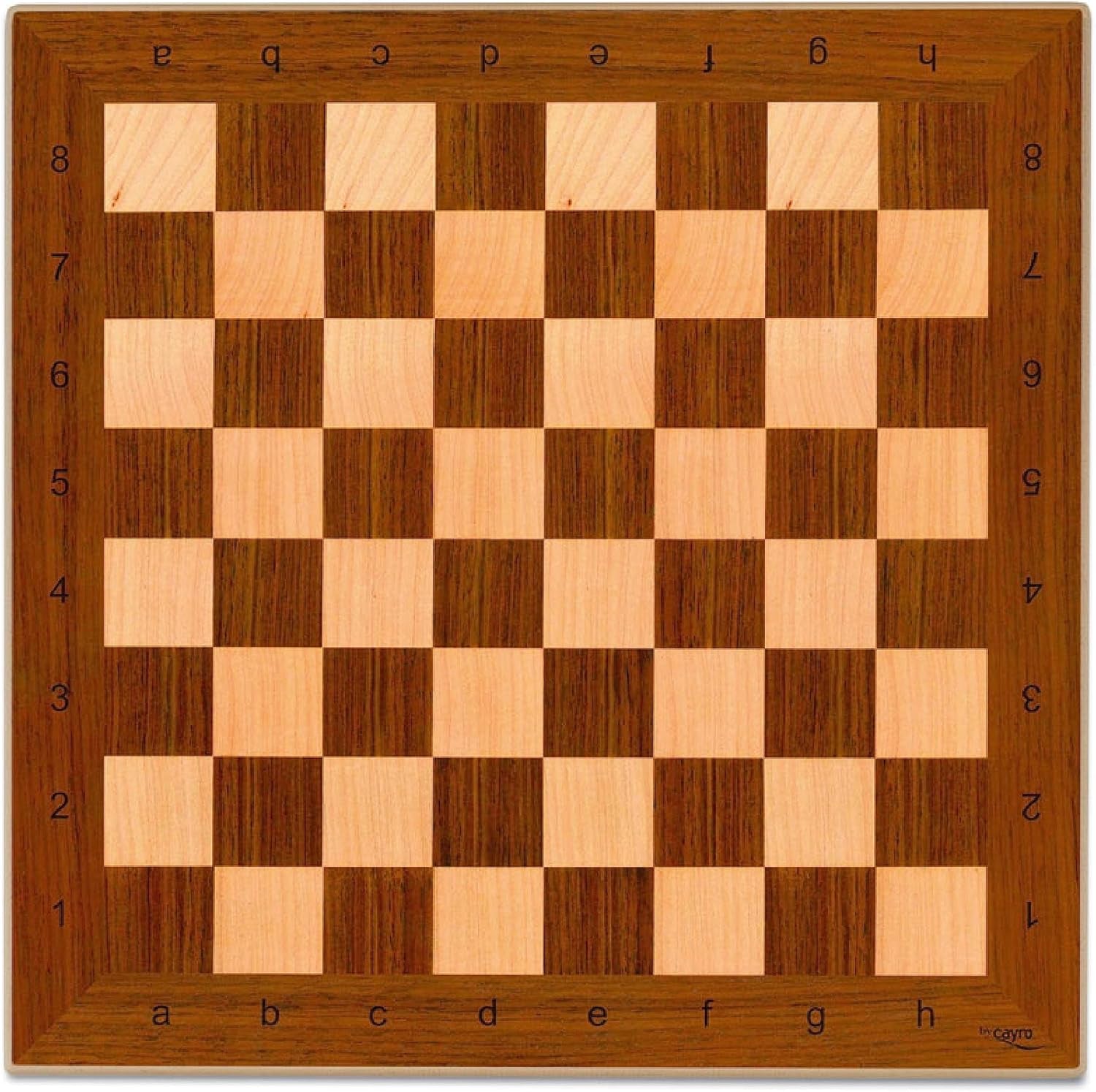 Cayro - Tablero Ajedrez Madera - 40X40 Cm - Sin Piezas - Juego Clásico De Mesa - 2 Jugadores