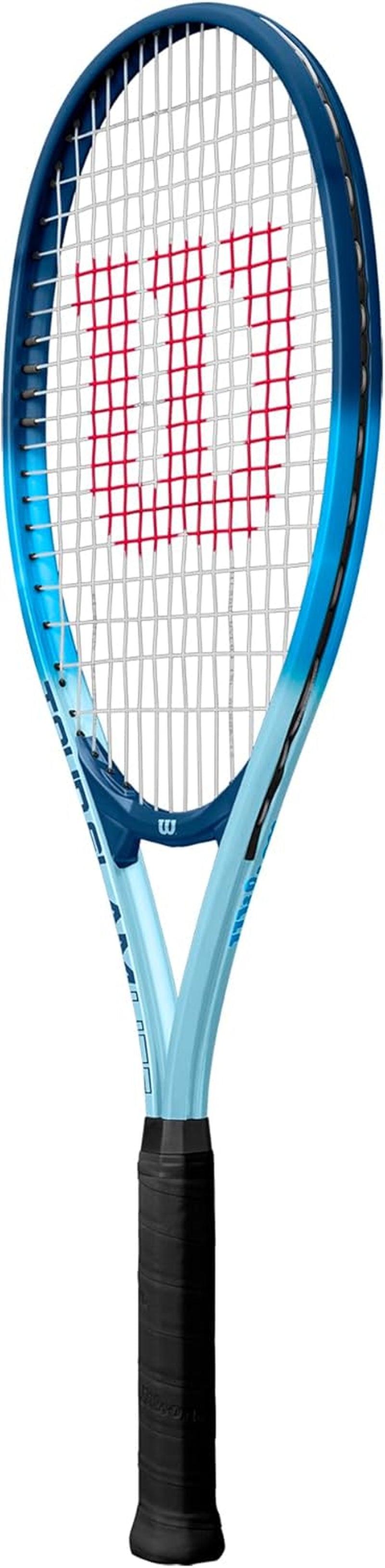 Wilson Raqueta De Tenis Para Principiantes, Aleación Airlite, Cabeza Sobredimensionada, Protector, 4-3/8" (3), 0.37 Kg, Aluminio, Azul/Blanco