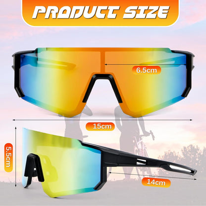 2 Piezas Gafas De Ciclismo Polarizadas Para Bicicleta, Protección UV400 Gafas De Sol Deportivas Para Hombre Mujer, Antiuv Gafas Para Ciclismo Motociclismo Correr Esquí Béisbol Montañismo Pesca