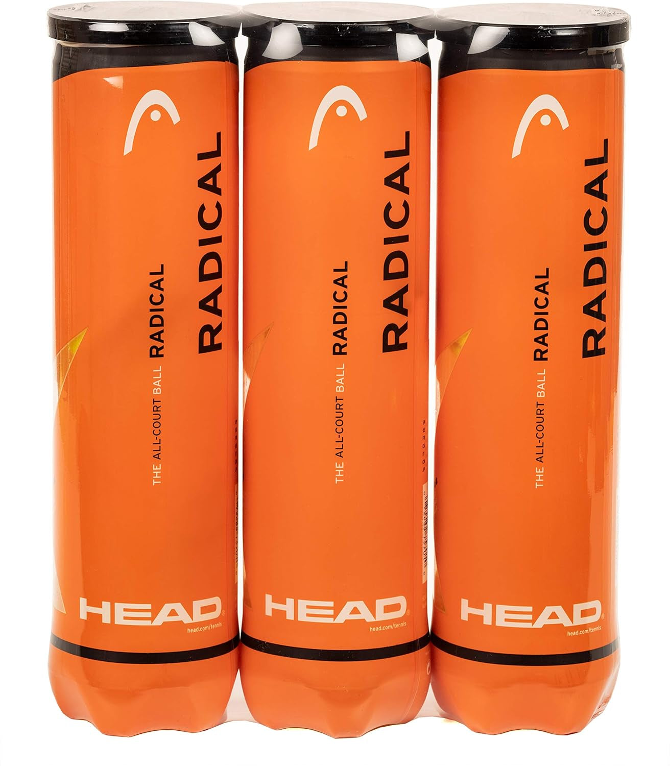 HEAD Radical - Pelota De Tenis, Color Amarillo (Paquete Triple)