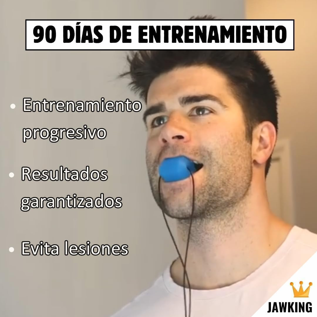 Ejercitador De Mandíbula + Plan Entrenamiento 90 Días, Mewing, Entrenador Masticador Para Cara Boca, Jawline Trainer Mandíbula, 3 Niveles De Resistencia (15, 20, 25 Kg)