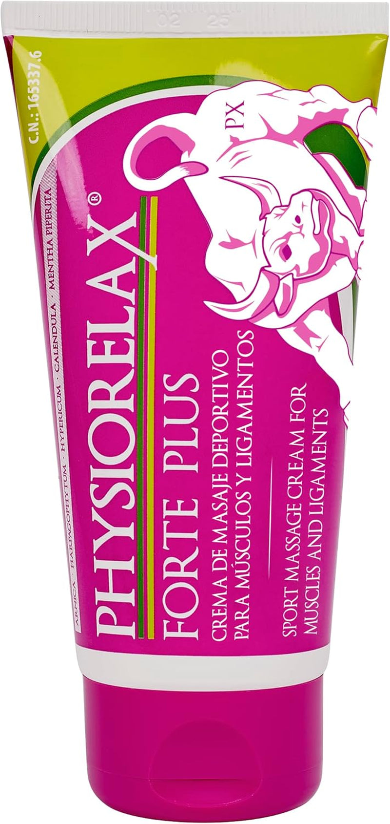 Physiorelax - Forte Plus, Crema De Masaje, Preparación Y Recuperación De Músculos Y Ligamentos, Antes Y Después Del Ejercicio, Uso Personal Y Profesional, Con Árnica E Ingredientes Naturales - 75 Ml