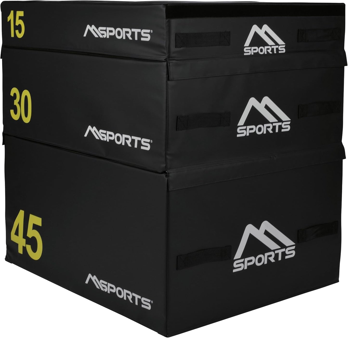 MSPORTS Plyo Box Profesional De 3 Piezas | Juego De Caja De Salto • Caja Pliométrica • Caja De Salto • Entrenamiento Pliométrico