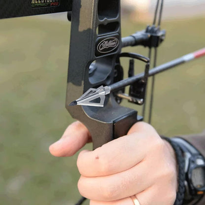 Punta De Flecha De Punta Ancha De Tiro Con Arco De Caza De Metal, 12 Puntas De Flecha De 100 Granos De 3 Cuchillas Para Caza, Juego De Tiro, Ballesta Con Estuche De Almacenamiento