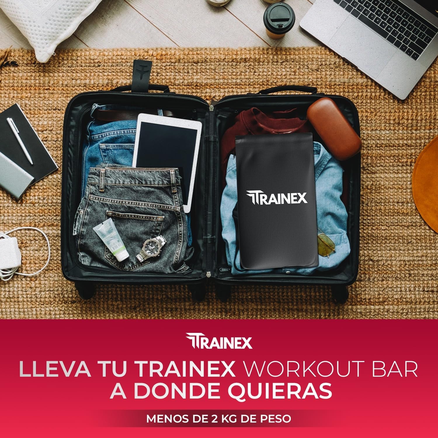 Bandas Elasticas Musculacion. Con Barra Y Anclaje De Puerta, Kit 4 Niveles De Resistencia, 100% Látex, Gomas Elasticas Musculacion Dominadas, Entrenamiento De Fuerza, Fitness, Gym, Calistenia