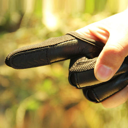 Guante De Tiro Con Arco De 3 Dedos, Guante De Tiro Con Arco Recurvo Protector Guantes De Cuero Para Arco Recurvo Y Arco Compuesto