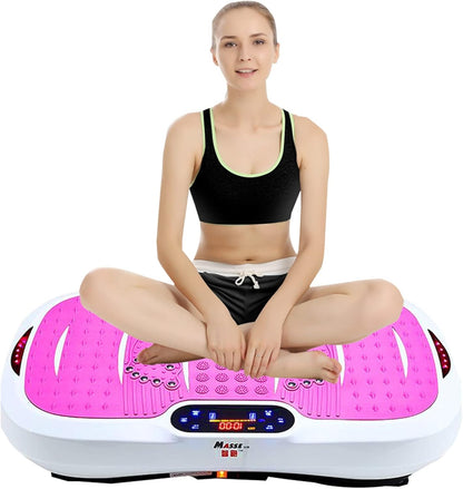 Máquina De Ejercicios Con Plataforma Vibratoria, Plataforma De Fitness for Entrenamiento De Cuerpo Completo, Con Bandas Elásticas Y Control Remoto, 120 Niveles De Velocidad