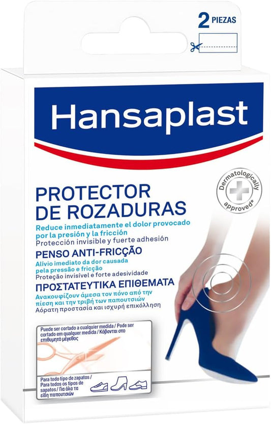 Hansaplast Protector De Rozaduras, Apósitos Adhesivos Para Un Alivio Inmediato Del Dolor, Apósitos Transparentes anti Rozaduras Y anti Ampollas, 1 X 2 Unidades