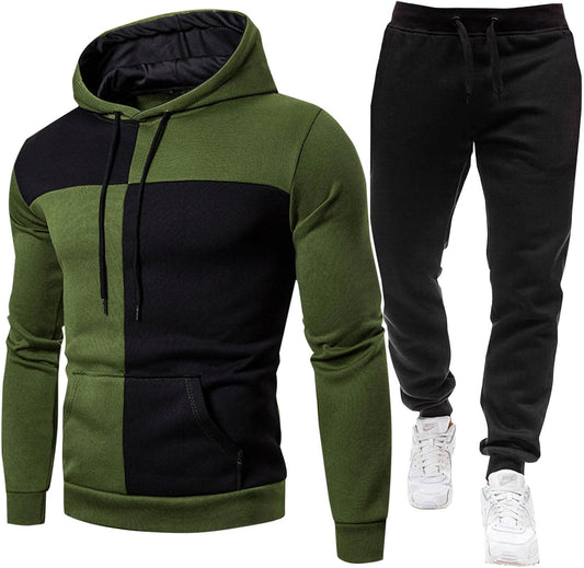 Conjunto Deportivo para Hombre de Manga Larga con Capucha y Bolsillo - Perfecto para el Entrenamiento y Ocio