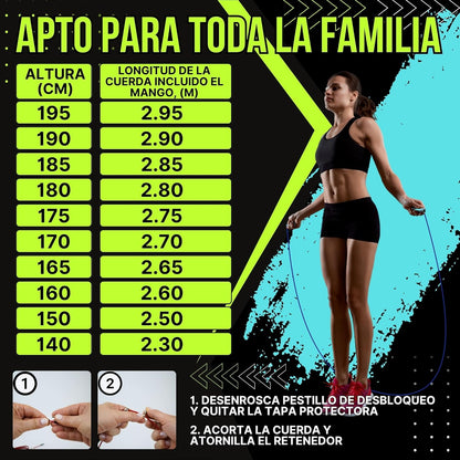 : Comba Crossfit Profesional De Aluminio + Bolsa De Almacenamiento, Comba Boxeo Apta Para Todos Los Niveles, Longitud Ajustable, Cuerda Saltar Alta Velocidad