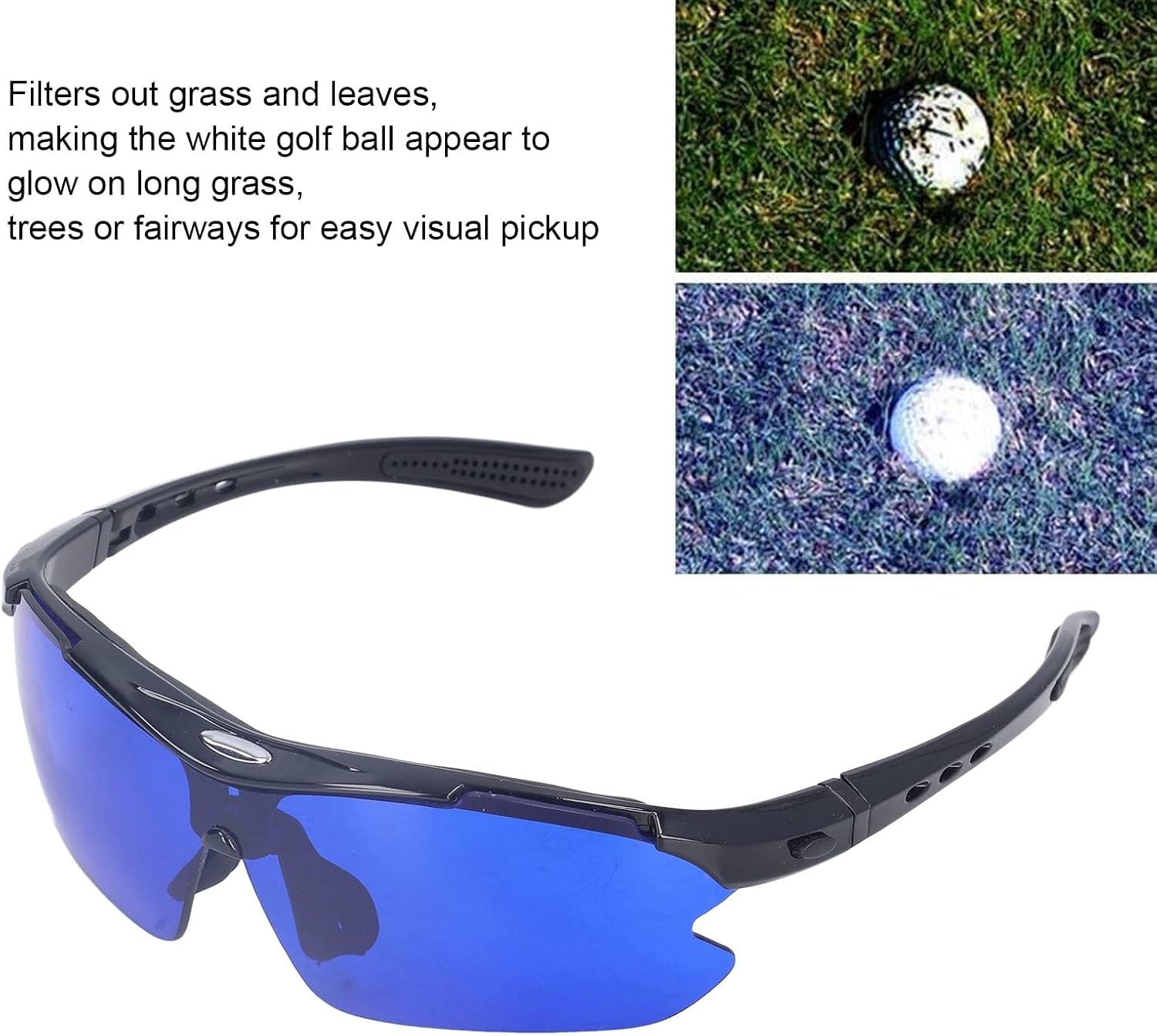 Buyweek Gafas De Buscador De Pelotas De Golf, Buscador De Pelotas De Golf De Alta Definición Gafas De Buscador De Pelotas De Golf Con Lentes Azules Para Hombres O Mujeres