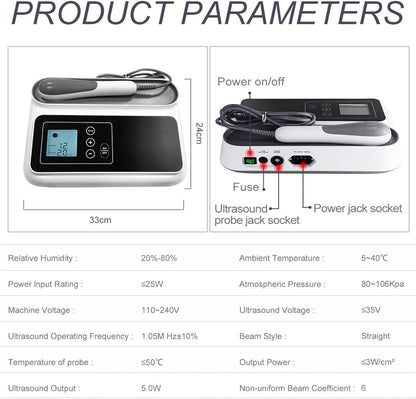 Máquina Ultrasónica Para Aliviar El Dolor, Equipo De Fisioterapia Por Ultrasonidos, Control Táctil De Intensidad De 5 Velocidades, Para Rodillas, Hombros, Zona Lumbar, Brazos Y Cuello