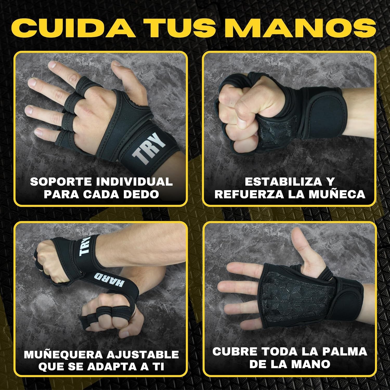 . Guantes De Crossfit Y Gimnasio De Alta Resistencia Con Muñequeras Integradas – Ideal Para Entrenamiento De Pesas Y Calistenia, Duraderos Y Confortables Para Gym. Guantes Gimnasio Hombre