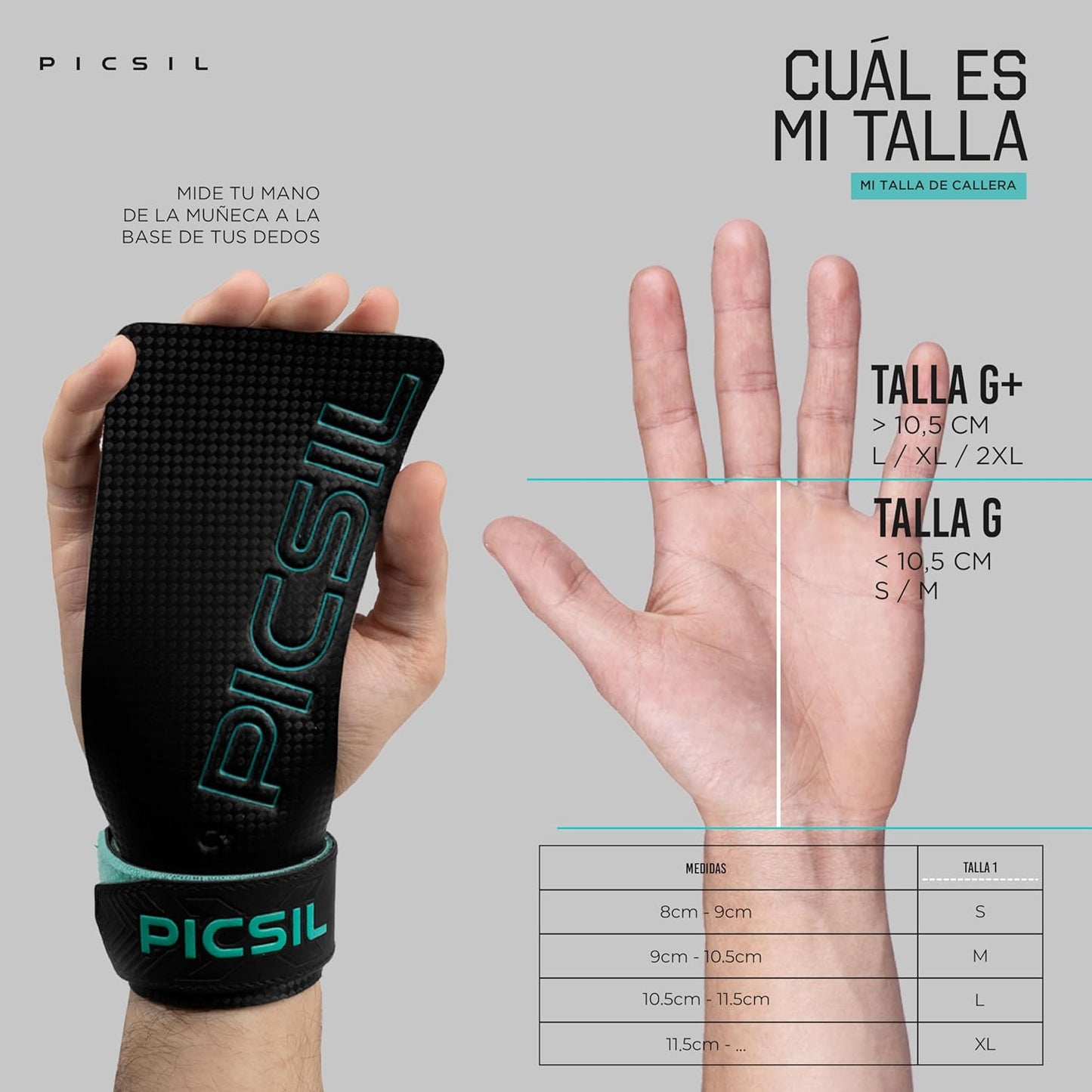 PICSIL Falcon Calleras Para Cross Training, Grips Con Y Sin Agujeros, Almohadilla Extra Para Mayor Protección Y Confort, Para Gimnasio, Box, Halterofilia, Previenen Ampollas Y Desgarros, Unisex