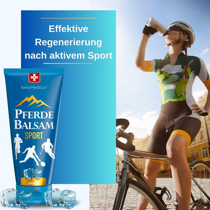 Swissmedicus Pferdebalsam Sport Fyzio Cooling Gel - Regeneración Eficaz Después Del Deporte Activo - Contiene Un Complejo De Magnesio Para Reducir El Riesgo De Posibles Calambres Musculares - 200 Ml