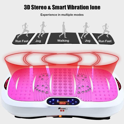 Máquina De Ejercicios Con Plataforma Vibratoria, Plataforma De Fitness for Entrenamiento De Cuerpo Completo, Con Bandas Elásticas Y Control Remoto, 120 Niveles De Velocidad