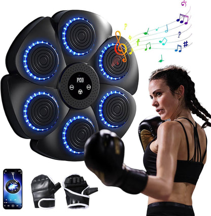 Máquina De Boxeo De Música Inteligente, Máquina De Boxeo Interior Montada En La Pared, 9 Modos De Velocidad Y Modo De Conteo, Equipo De Boxeo Bluetooth Para Adultos Y Niños Ejercicio