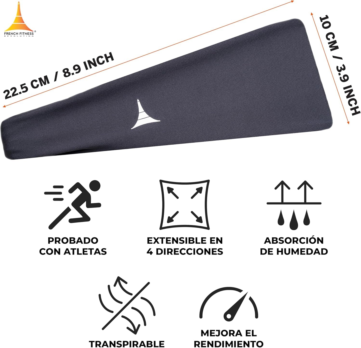 - Diadema Deportiva Elástica Para Hombres Y Mujeres – Banda Para El Sudor Para Correr, Ciclismo, Baloncesto, Yoga, Fitness – Banda De Entrenamiento Que Absorbe La Humedad –