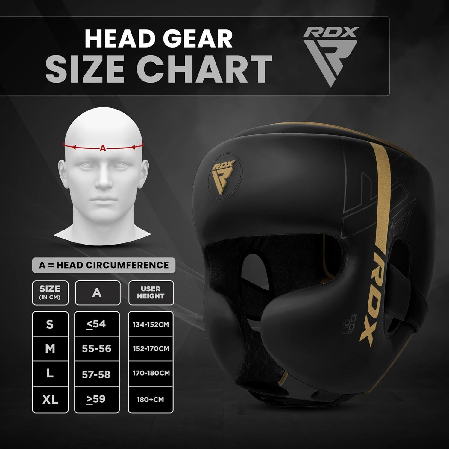 RDX Cascos Boxeo Helmet MMA Para Entrenamiento Y Muay Thai, Maya Hide Cuero Kara Head Guard, Ideal Para Grappling, Sparring, Artes Marciales Kickboxing, Karate, BJJ, Taekwondo