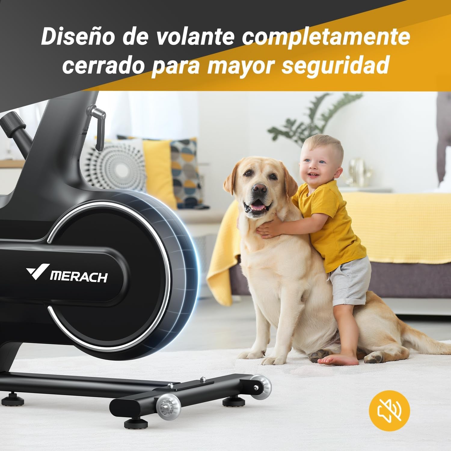 MERACH Bicicleta Estática Para El Hogar, Bicicleta De Ciclismo De Interior Con Resistencia Magnética, Seguimiento De Datos De Aplicaciones, Capacidad De Peso De 127 Kg Y Soporte Para Tablet