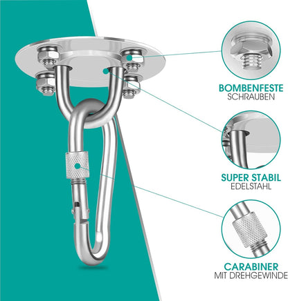 Gancho De Techo, Soporte De Techo Para Saco De Boxeo De Acero Inoxidable De Hasta 400 Kg, Gancho De Techo Resistente Para Hamaca Para Silla Colgante, Saco De Boxeo, Entrenador De Cabestrillo