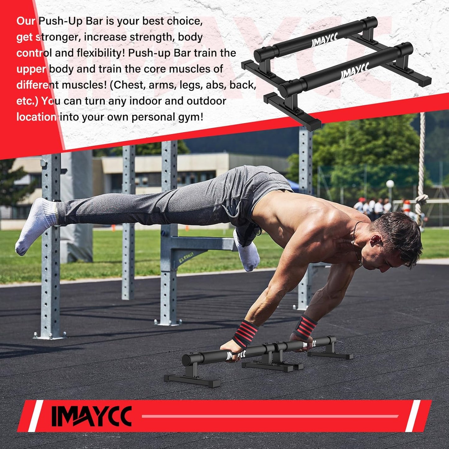 Soporte Para Flexiones Push up Calistenia Con Muñequeras Gym,Barras Paralelas Calistenia,Push up Bar Dip Station Stand Para Fitness Muscular Gimnasia Calistenia Entrenamiento De Fuerza