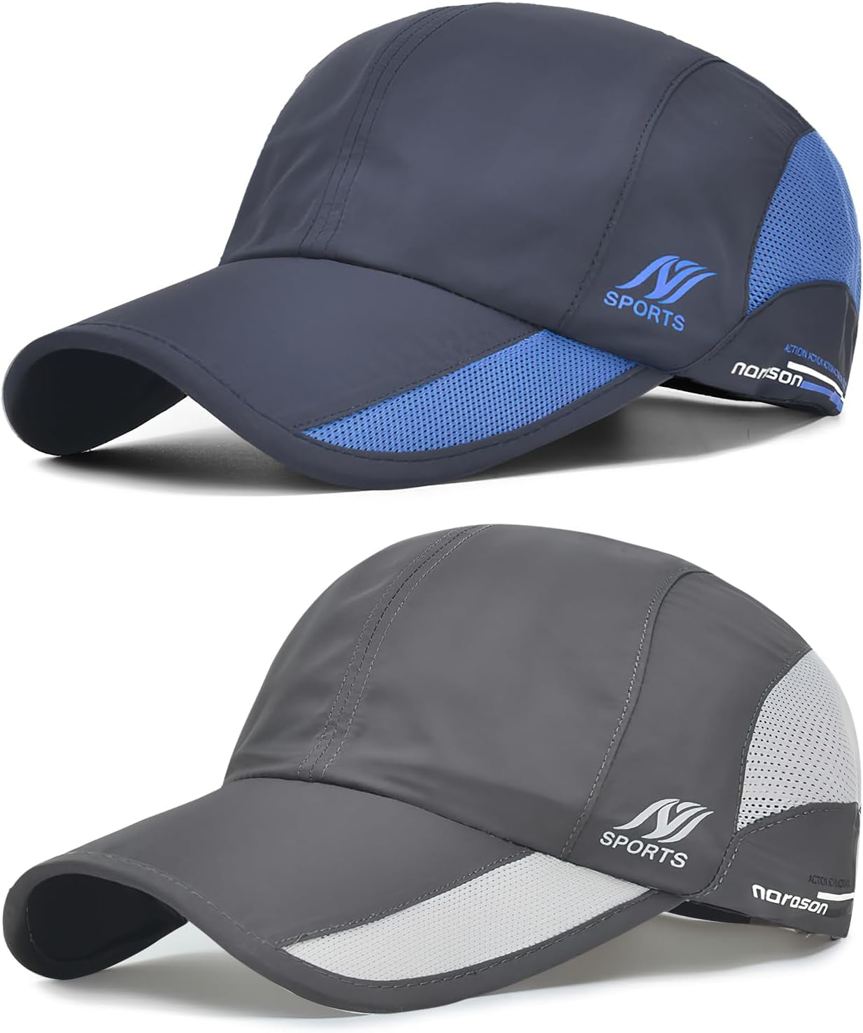 Gorra De Béisbol De Malla Deportiva Unisex, Paquete De 2 Gorra De Béisbol Transpirable Y De Secado Rápido Ligero Sombrero De Verano Sombrero De Exterior Para Hombre Correr Y Caminar