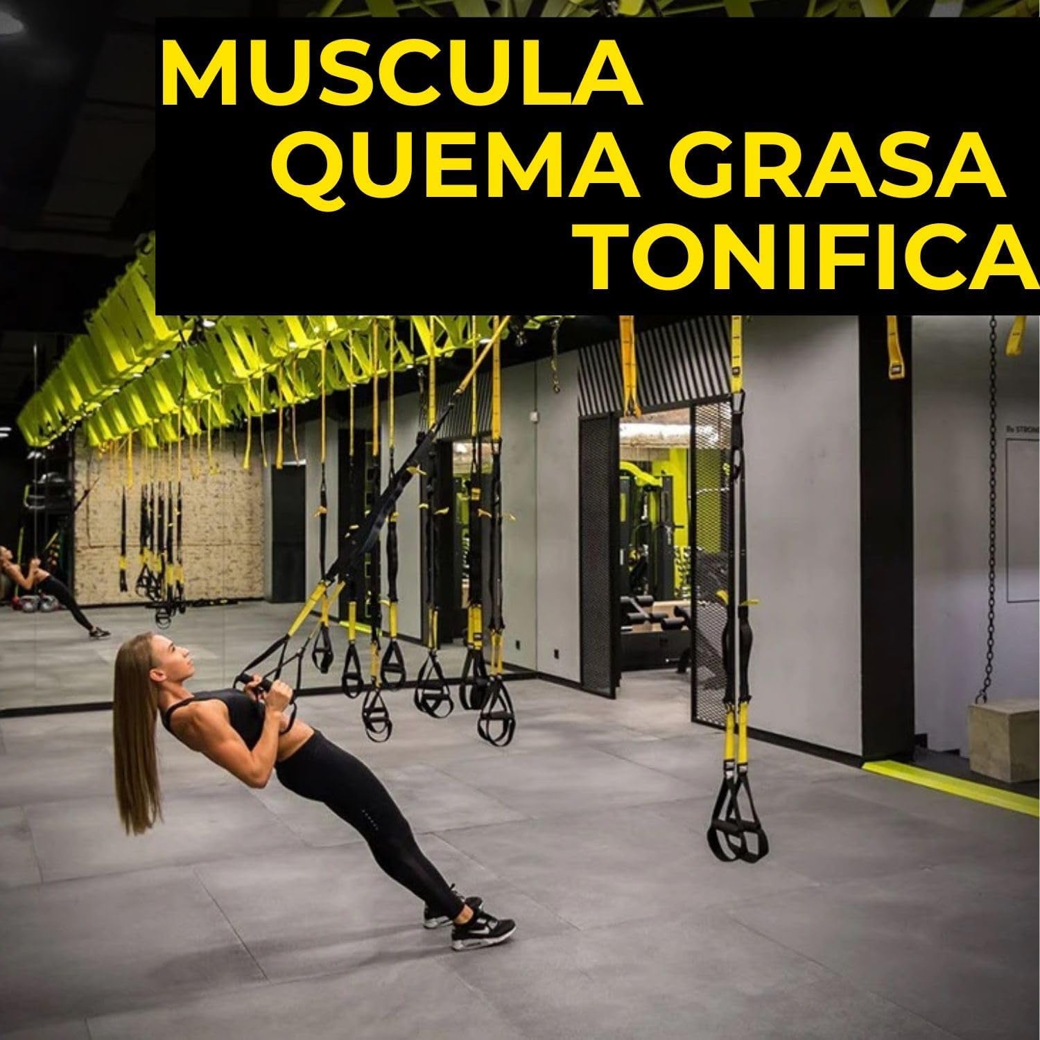 Entrenamiento En Suspensión (Incluye Anclaje De Pared Y Puerta), Rueda Abdominal Y Bandas Elásticas De Musculación. Gimnasio En Casa Con Rodillo Abdominal, Cintas Elásticas Musculación Y Cuerdas