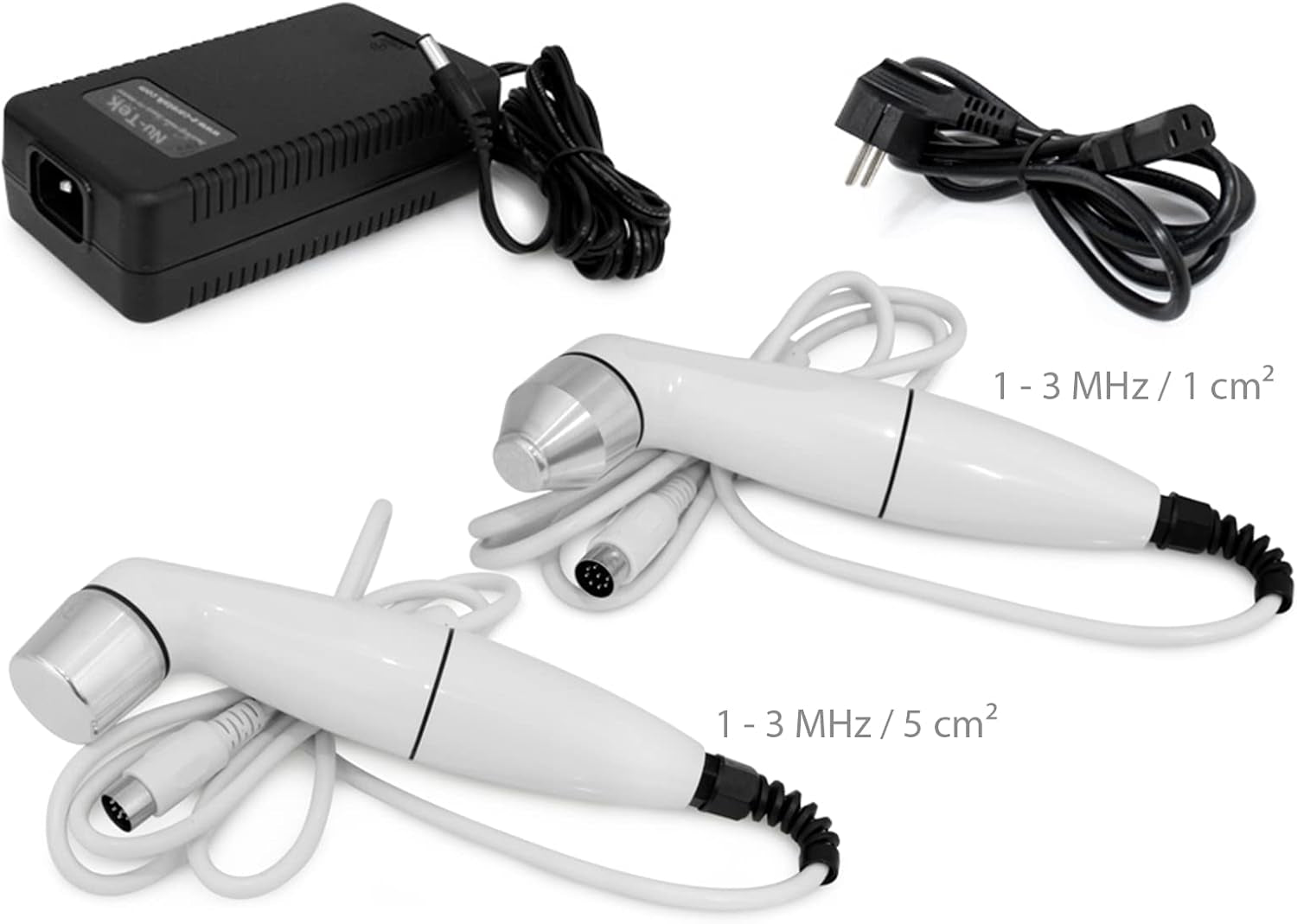 QUIRUMED Ultrasonidos Profesional Terapéutico Portátil Sonicstimu Pro 1-3 Mhz, 10 Modelos De Tratamientos, 2 Cabezales Multifrecuencia, Pantalla LCD