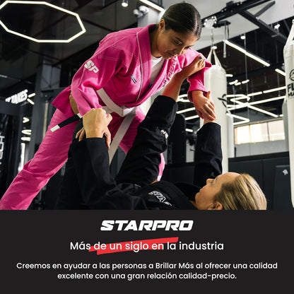 Starpro Karate Gi - Uniforme Profesional Para Entrenamiento Y Competición - Kimono Karate De Algodón Ligero Blanco Con Cinturón - Hombres Mujeres Y Niños - 110-190 Cm - Brillante Blanco