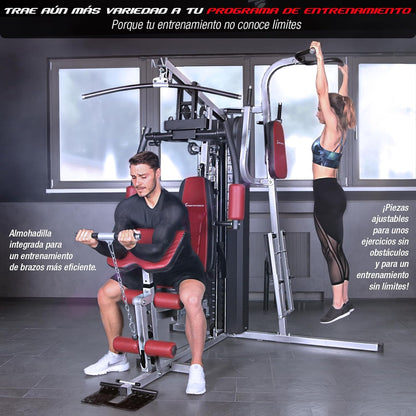 Sportstech HGX100/HGX200/HGX300 - La Única Estación De Fuerza Premium Para Un Entrenamiento Variado En Casa, Con Escalador O Prensa De Piernas. Hecha De Material EVA, Tu Estación De Fitness Doméstica