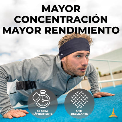 - Diadema Deportiva Elástica Para Hombres Y Mujeres – Banda Para El Sudor Para Correr, Ciclismo, Baloncesto, Yoga, Fitness – Banda De Entrenamiento Que Absorbe La Humedad –