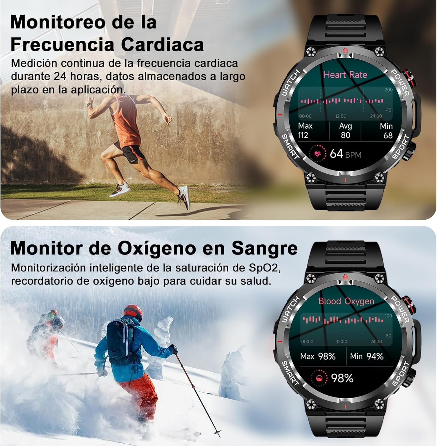 Blackview Reloj Inteligente Hombre - Llamadas Bluetooth, 1,39" Smartwatch Con Pulsómetro/Oxímetro (Spo2)/Monitor De Sueño/Podómetro, 100 Modos Deportivos Pulsera Actividad Para Android Ios (2 Correas)