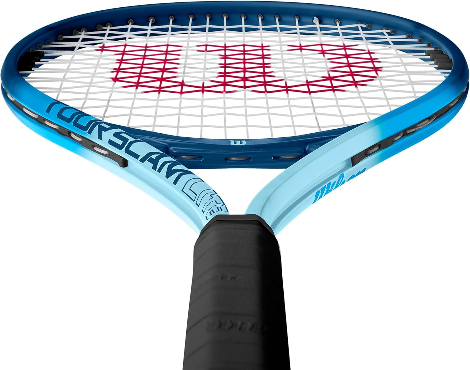 Wilson Raqueta De Tenis Para Principiantes, Aleación Airlite, Cabeza Sobredimensionada, Protector, 4-3/8" (3), 0.37 Kg, Aluminio, Azul/Blanco