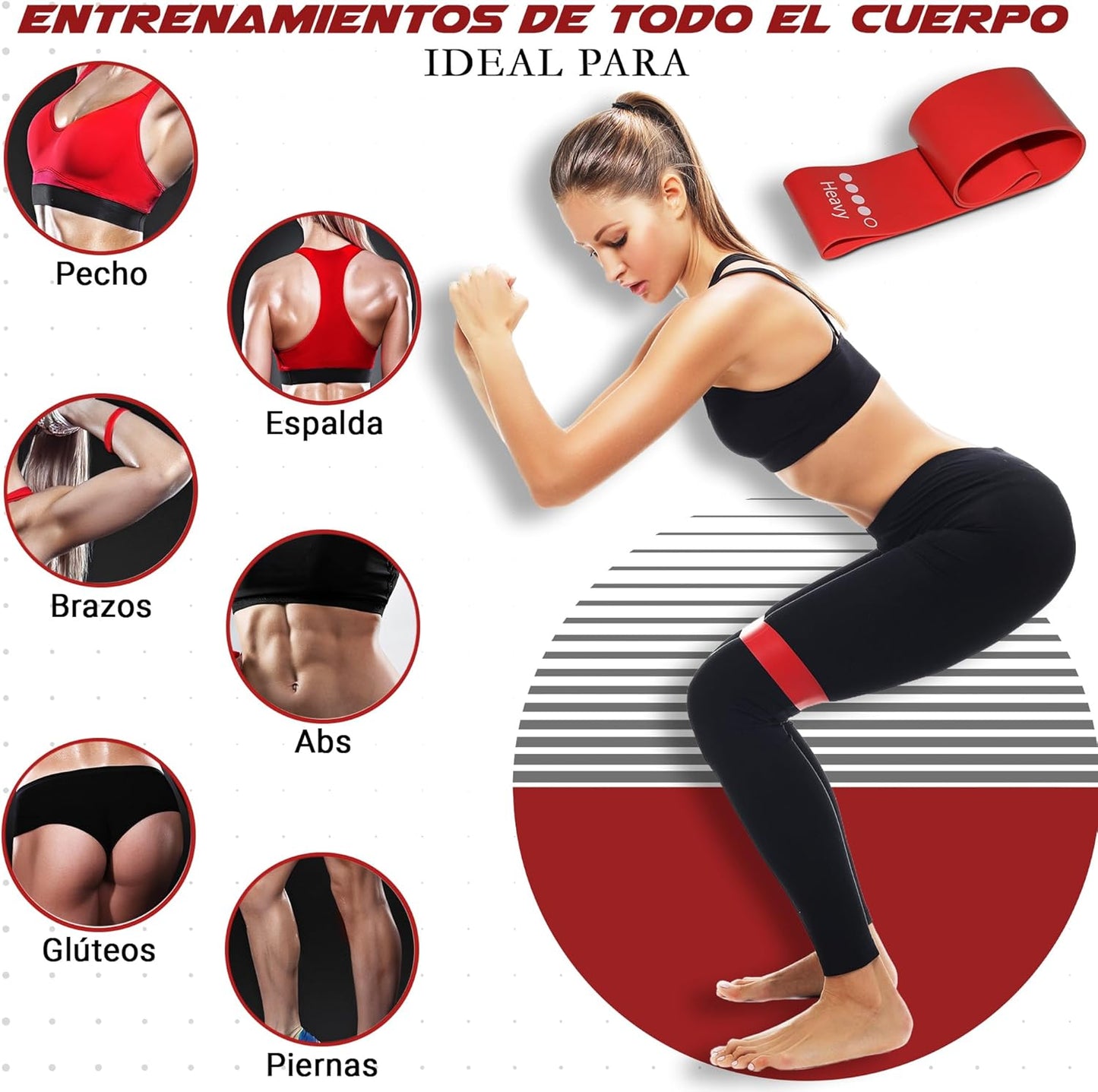 VOYXLIBRE Bandas Elasticas Musculacion + Comba Crossfit + Cintas Elasticas Musculacion | Gomas Elasticas Musculacion - Gym; Gimnasio En Casa | Bandas Elasticas