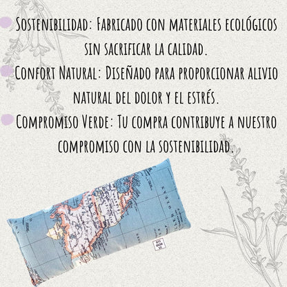 - Saco De Semillas Para Microondas - Térmico - Bolsa Calor Y Frío - Cojín (13Cmx31Cm) - Hecha a Mano En España - 100% Artesanal De Semillas Naturales Lavanda