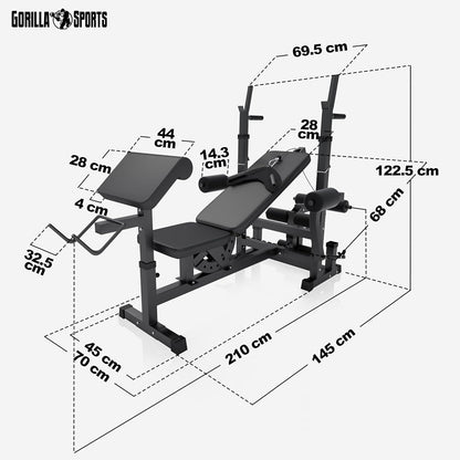 Estación De Trabajo Universal Con Juego De Pesas De Vinilo 100 KG